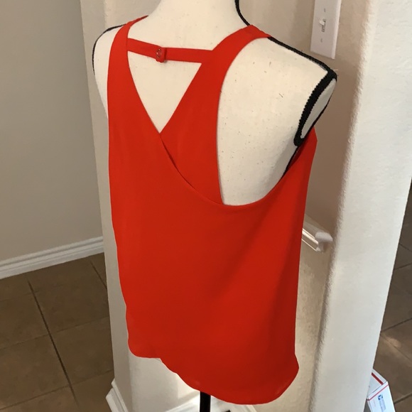 Sanctuary red chiffon tank cutout top Size S - Picture 10 of 16